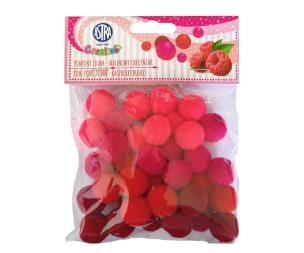 Opakowanie Pompony dekoracyjne 20mm - Malinowy chruśniak