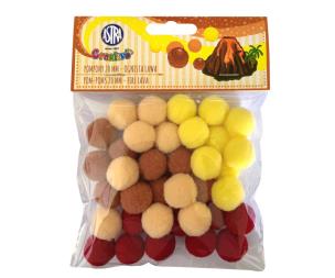 Opakowanie Pompony dekoracyjne 20mm - Ognista lawa ASTRA