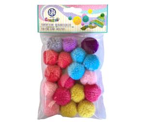 Opakowanie Pompony dekoracyjne 30mm - Wełniane kłębuszki