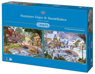 Opakowanie Puzzle 2x500 Letnie dni/Płatki śniegu G3