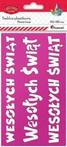 Opakowanie Szablon plastikowy 105 x180mm ''Wesołych Świąt
