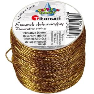 Opakowanie Sznurek metalizowany z rdzeniem 1.5mmx30m złoty