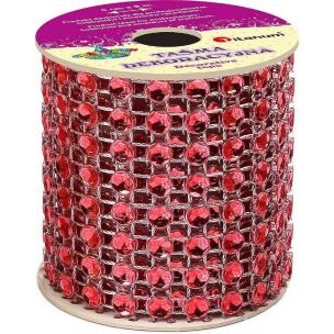 Opakowanie Taśma z kryształkami 50mm x 2m czerwona