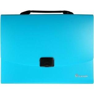 Opakowanie Teczka A4 z rączką 12 przegródek fluo niebieska