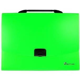 Opakowanie Teczka A4 z rączką 12 przegródek fluo zielona