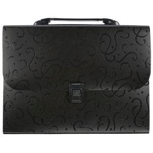 Opakowanie Teczka A4 z rączką 12 przegródek wzory czarna