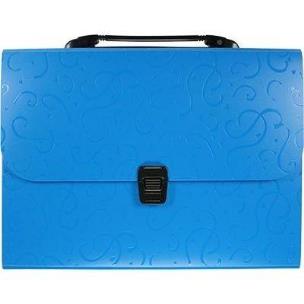 Opakowanie Teczka A4 z rączką 12 przegródek wzory niebieska