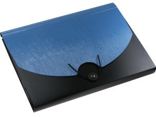 Opakowanie Teczka z przegródkami A4/13P TP13BL2 na gumkę, czarno niebie