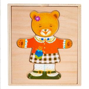 Opakowanie Układanka drewniana Misiek