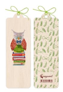 Opakowanie Zakładka drewniana Sowa