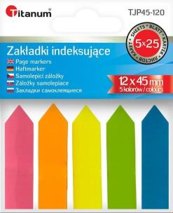 Opakowanie Zakładki indeksujące fluo 12x45mm 5x25 kartek