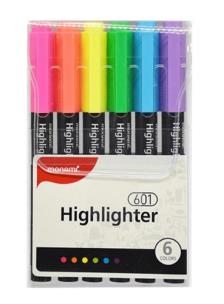 Opakowanie Zakreślacz 601 komplet 6szt MONAMI