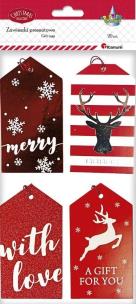 Opakowanie Zawieszki prezentowe B. Narodzenie czerwone 20szt.