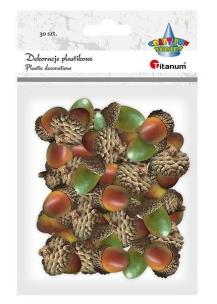 Opakowanie Żołedzie zielono-brązowe 30szt