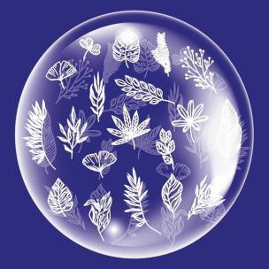 Opakowanie Balon 45cm Liście 1 TUBAN