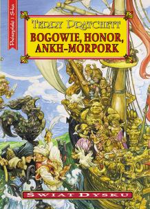 Bogowie, honor, Ankh-Morpork wyd. 2020. Autor: Terry Pratchett. Multiszop.pl Okładka książki Bogowie, honor, Ankh-Morpork wyd. 2020