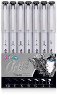 Opakowanie Cienkopisy do szkicowania Colorino Kids artist 7 końcówek