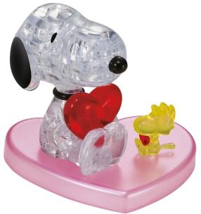 Opakowanie Crystal puzzle Snoopy z sercem