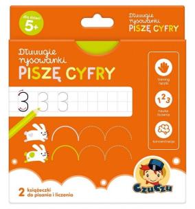 Dłuuugie rysowanki Piszę cyfry. Autor: Opracowanie zbiorowe. Multiszop.pl Okładka książki Dłuuugie rysowanki Piszę cyfry