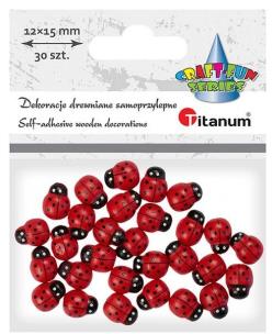 Opakowanie Drewniane biedronki samoprzylep. 3D 12x15mm 30szt