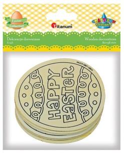 Opakowanie Drewniane dekoracje pisanki 80x98mm 6szt