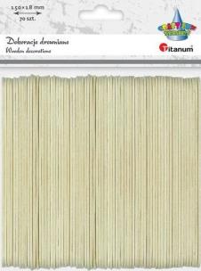 Opakowanie Drewniane patyczki proste 18x150mm 70szt