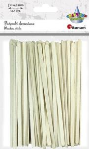 Opakowanie Drewniane patyczki proste 5x140mm 100szt