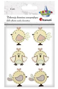 Opakowanie Drewniane ptaszki 42x38/36x37/42x37mm mix 6szt