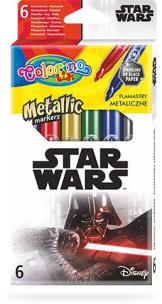 Opakowanie Flamastry metaliczne Colorino Kids 6 kolorów Star Wars