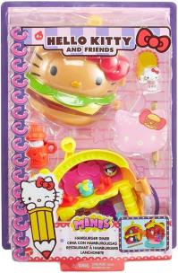 Hello Kitty Miniprzygoda Hamburger zestaw GVB28. Wydawca: Mattel. Multiszop.pl Opakowanie Hello Kitty Miniprzygoda Hamburger zestaw GVB28