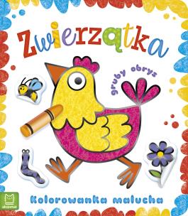 Kolorowanka malucha z grubym obrysem. Zwierzątka. Autor: Sylwia Kajdana. Multiszop.pl Okładka książki Kolorowanka malucha z grubym obrysem. Zwierzątka