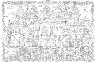 Opakowanie Kolorowanka podłogowa XXL Zamek księżniczek wyd.2021