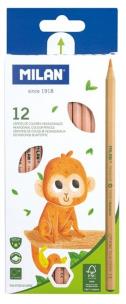 Opakowanie Kredki ołówkowe sześciokątne Natural 12 kol MILAN