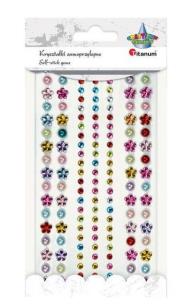 Opakowanie Kryształki samoprzylepne kwiatki, perełki mix