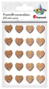 Opakowanie Kryształki samoprzylepne serca brokat 35szt