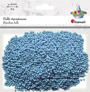 Opakowanie Kulki styropianowe 8g jasnoniebieskie mix 4-6mm