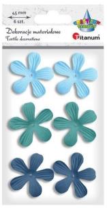 Opakowanie Kwiaty materiałowe pianka 3D 45 mm mix 6szt
