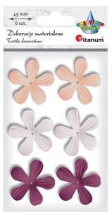 Opakowanie Kwiaty materiałowe pianka 3D 45 mm mix 6szt