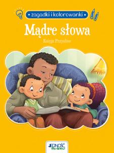 Okładka książki Mądre słowa. Księga Przysłów. Zagadki i kolorowanki