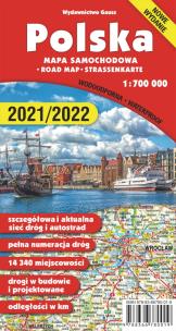 Okładka książki Mapa ,,Polska 1:700 000” - foliowana (wyd.2020)