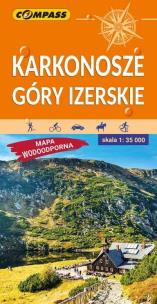 Okładka książki Mapa tur. wodoodporna Karkonosze, Góry Izerskie