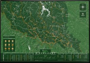 Okładka książki Mapa Zdrapka Bieszczady VIP