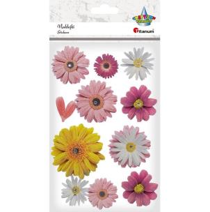 Opakowanie Naklejki 3D kwiatki 11szt