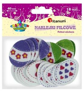 Opakowanie Naklejki filcowe Pisanki 34x40mm mix 18szt
