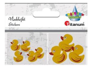 Opakowanie Naklejki papierowe 3D gumowe kaczuszki mix 9szt