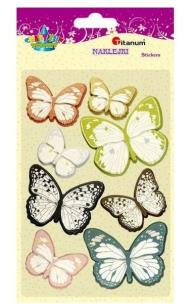 Opakowanie Naklejki papierowe 3D motyle mix 8szt