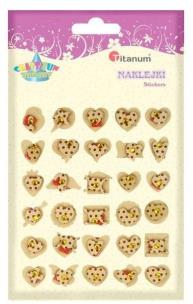 Opakowanie Naklejki papierowe 3D serca motyle mix rozm. 30szt