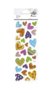 Opakowanie Naklejki wypukłe serca 25szt