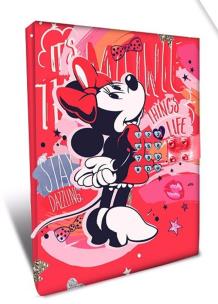 Opakowanie Pamiętnik zamykany na kod Myszka Minnie WD21497