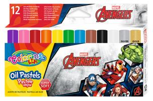 Opakowanie Pastele olejne Colorino Kids trójkątne 12 kolorów Avengers